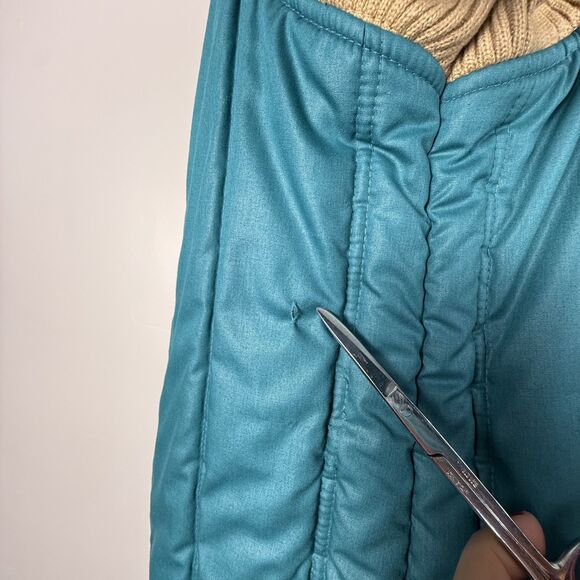 Vintage Quilted Winter Coat | 70s 80s Duster Puffer Style Made in Korea - Picture 9 of 15